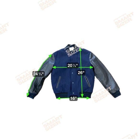 TNA Aritzia Wool & Leather Varsity Jacket – Women’s Size Small – Navy Blue - Picture 11 of 11